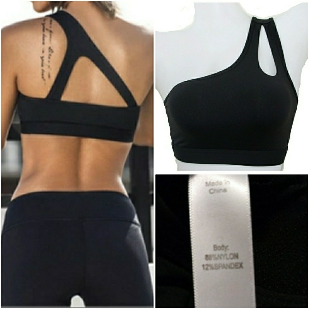 NEW - WMNS STRETCH ONE SHOULDER YOGA/SPORT BRA - Picture 5 of 6